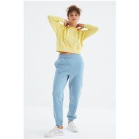 Hochtaillierte Fleece-Jogginghose