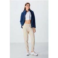 Lässige Fleece-Jogginghose mit schmalem Bein