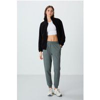 Konische Fleece-Jogginghose aus Baumwollmischung