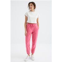 Hoch taillierte Fleece-Jogginghose
