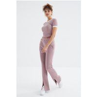 Schlag-Jogginghose mit hoher Taille