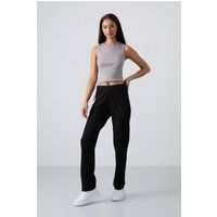 Gerade geschnittene Fleece-Sweatpants