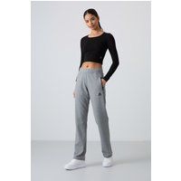 Minimalistische Fleece-Jogginghose mit geradem Bein