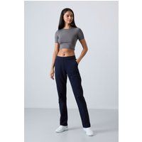 High-Waist Sweatpants mit geradem Bein