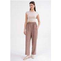 Relaxte High-Waist-Hose mit geradem Bein
