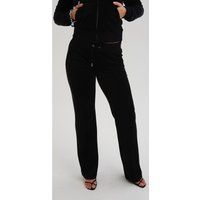 Velours-Jogginghose mit geradem Bein