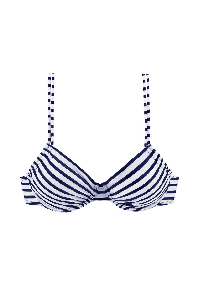 Gestreiftes Bügel-Bikini-Oberteil