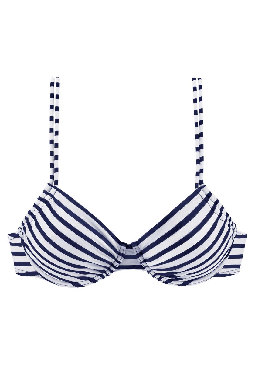 Gestreiftes Bügel-Bikini-Oberteil