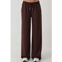Soft-Touch-Sweatpants mit weitem Bein