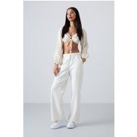Weit geschnittene Sweatpants mit hoher Taille