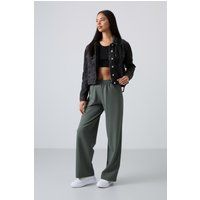 Weite Sweatpants mit hohem Bund