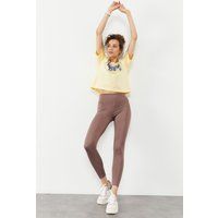 Hochgeschnittene Slim-Fit Sportleggings