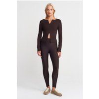 Hochgeschnittene Skinny-Leggings mit Reißverschlüssen