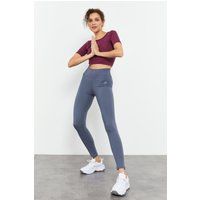 Hochtaillierte Baumwoll-Jersey-Leggings