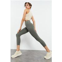 Hochtaillierte Baumwoll-Capri-Leggings