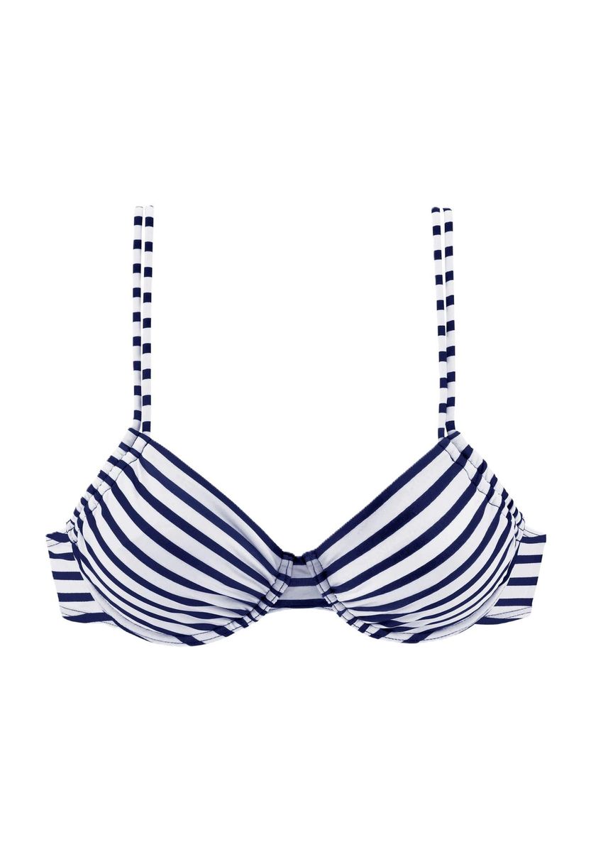 Gestreiftes Bügel-Bikini-Oberteil