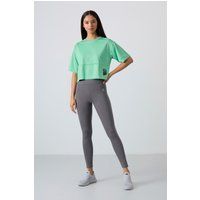Hochtaillierte Jersey-Leggings aus Baumwolle