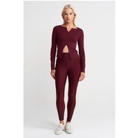 Hochtaillierte Skinny-Leggings mit Reißverschluss