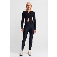 Hochtaillierte Skinny-Leggings mit Reißverschlüssen