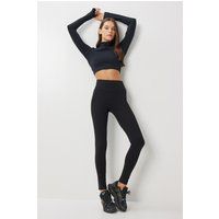 Hochtaillierte Slim-Fit Stretch-Leggings