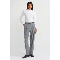 Maßgeschneiderte Crepe-Hose mit geradem Bein