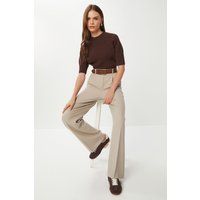 High-Waist-Hose mit geradem Bein
