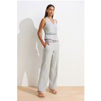 Gestreifte Hose mit geradem Bein