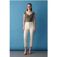 Schmal geschnittene High-Waist-Hose