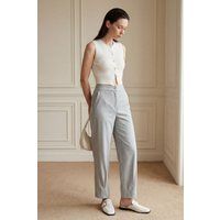 Hoch taillierte Hose mit geradem Bein