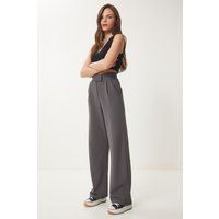 Strukturierte Palazzo-Hose mit hohem Bund