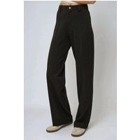 Hochtaillierte Hose mit geradem Bein