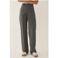 Hochtaillierte Hose mit geradem Bein