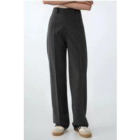 Hochtaillierte Hose mit geradem Bein
