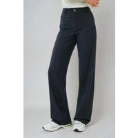 Hochtaillierte Hose mit geradem Bein