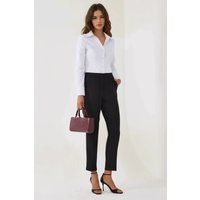 Hochtaillierte Hose mit geradem Bein