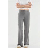 Hochtaillierte Hose mit geradem Bein