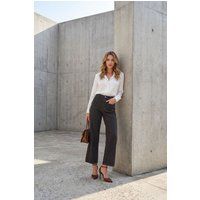 Hoch taillierte Jeans mit weitem Bein