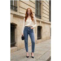 Hochtaillierte Slim-Fit Skinny-Jeans