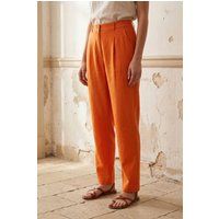 Hochtaillierte Hose mit geradem Bein