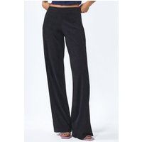 Hochtaillierte Crepe-Hose mit geradem Bein