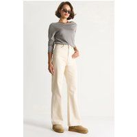 Hochtaillierte Straight-Leg-Jeans