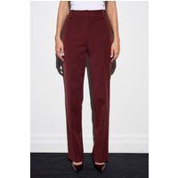 Hochtaillierte Crepe-Hose mit geradem Bein