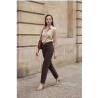 Hochtaillierte Jeans mit geradem Bein