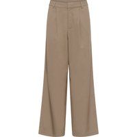 Taillenhohe Wide-Leg Bundfaltenhose