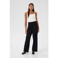 Hoch taillierte Hose mit weitem Bein