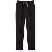 Schmal geschnittene Hose mit Animal-Detail