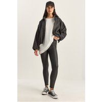 High-Waist-Leggings in Lederoptik