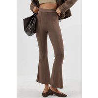High-Waist Schlaghose aus Strick