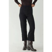Strukturierte Hose mit hohem Bund