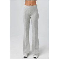 Gerippte Schlaghose mit hoher Taille
